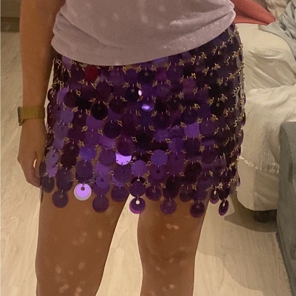 H&M Rabanne Sequin-disk Mini Skirt - Picture 5 of 5